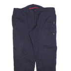 HALLYARD Mens Polyester Blend Navy Regular Fit Trousers W40 L32 Zip Closure
