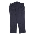 HALLYARD Mens Polyester Blend Navy Regular Fit Trousers W40 L32 Zip Closure