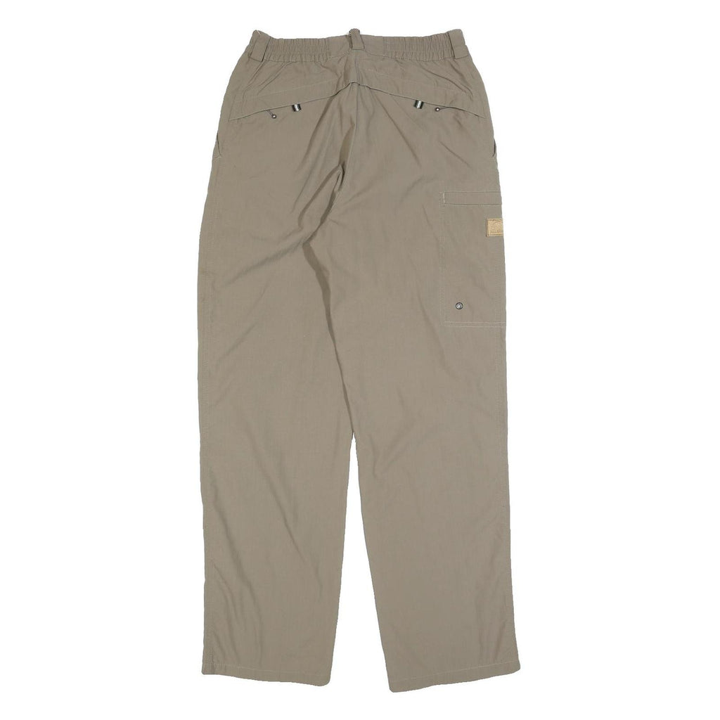 ALLSPORT Womens Beige Polyester Blend Regular Fit Straight Leg Trousers W28 L30