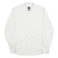 ARMANI EXCHANGE Mens White & Grey Pinstripe Shirt XS Button Up Cotton Blend