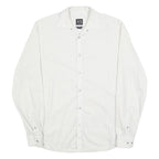 ARMANI EXCHANGE Mens White & Grey Pinstripe Shirt XS Button Up Cotton Blend