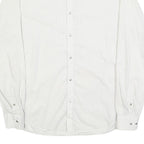 ARMANI EXCHANGE Mens White & Grey Pinstripe Shirt XS Button Up Cotton Blend