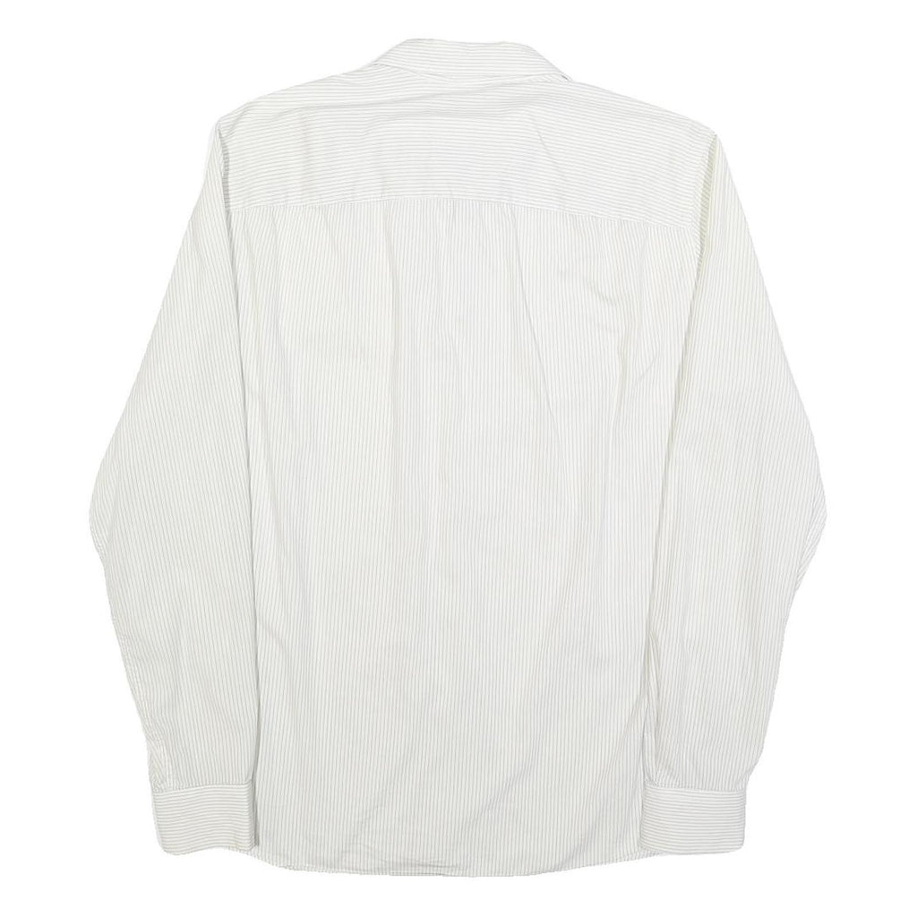 ARMANI EXCHANGE Mens White & Grey Pinstripe Shirt XS Button Up Cotton Blend