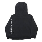CARHARTT Boys Black Hoodie 4Y Zip Up Cotton Blend Logo Print