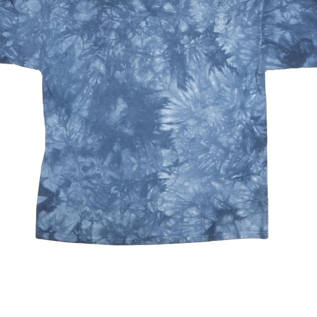 Mens Blue Tie Dye Eagle US Flag Graphic T-Shirt XL Short Sleeve Crew Neck