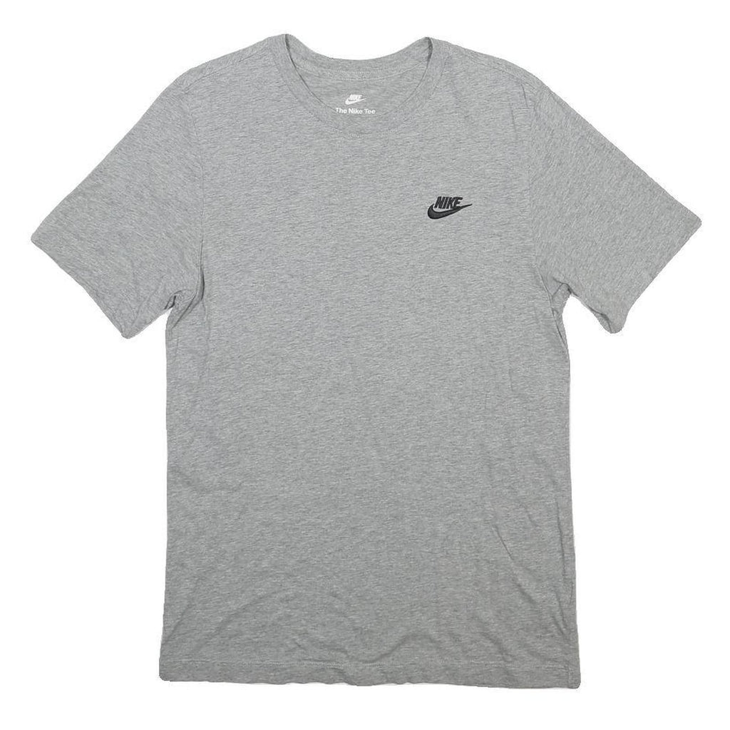 NIKE Mens Grey Classic T-Shirt S Short Sleeve Crew Neck Cotton Blend