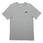 NIKE Mens Grey Classic T-Shirt S Short Sleeve Crew Neck Cotton Blend