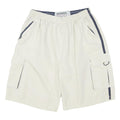MORRIS Mens Shorts White & Navy Cargo L W28 Lightweight Polyester