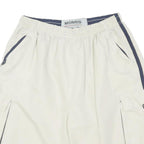 MORRIS Mens Shorts White & Navy Cargo L W28 Lightweight Polyester
