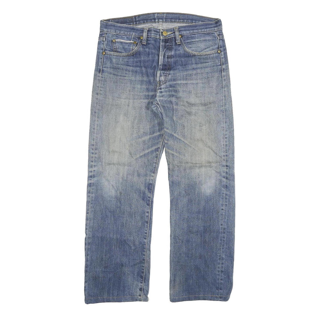 LEVI'S Mens Regular Blue Denim Light W32 L27 Button Closure Cotton Blend Jeans