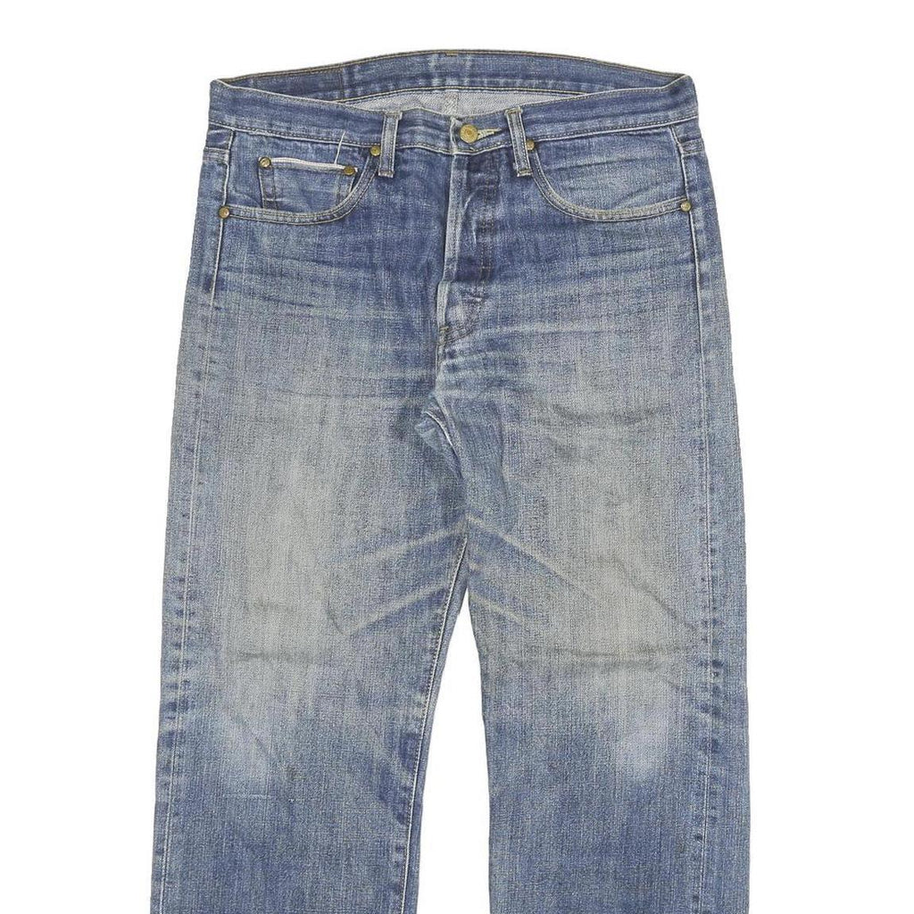 LEVI'S Mens Regular Blue Denim Light W32 L27 Button Closure Cotton Blend Jeans