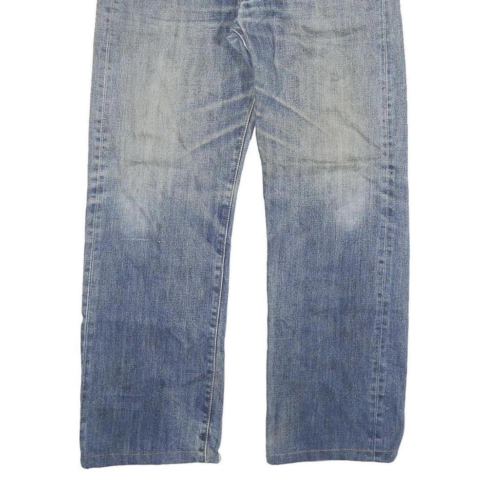 LEVI'S Mens Regular Blue Denim Light W32 L27 Button Closure Cotton Blend Jeans