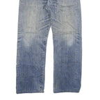 LEVI'S Mens Regular Blue Denim Light W32 L27 Button Closure Cotton Blend Jeans