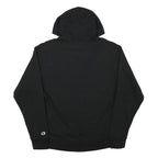 CHAMPION Mens Black Hoodie M Cotton Blend Pullover Logo Sweatshirt