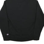 CHAMPION Mens Black Hoodie M Cotton Blend Pullover Logo Sweatshirt