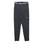 NIKE Womens Leggings Black Slim Tapered S W24 L24 Nike Pro Drawstring Gym Wear