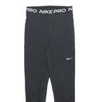 NIKE Womens Leggings Black Slim Tapered S W24 L24 Nike Pro Drawstring Gym Wear
