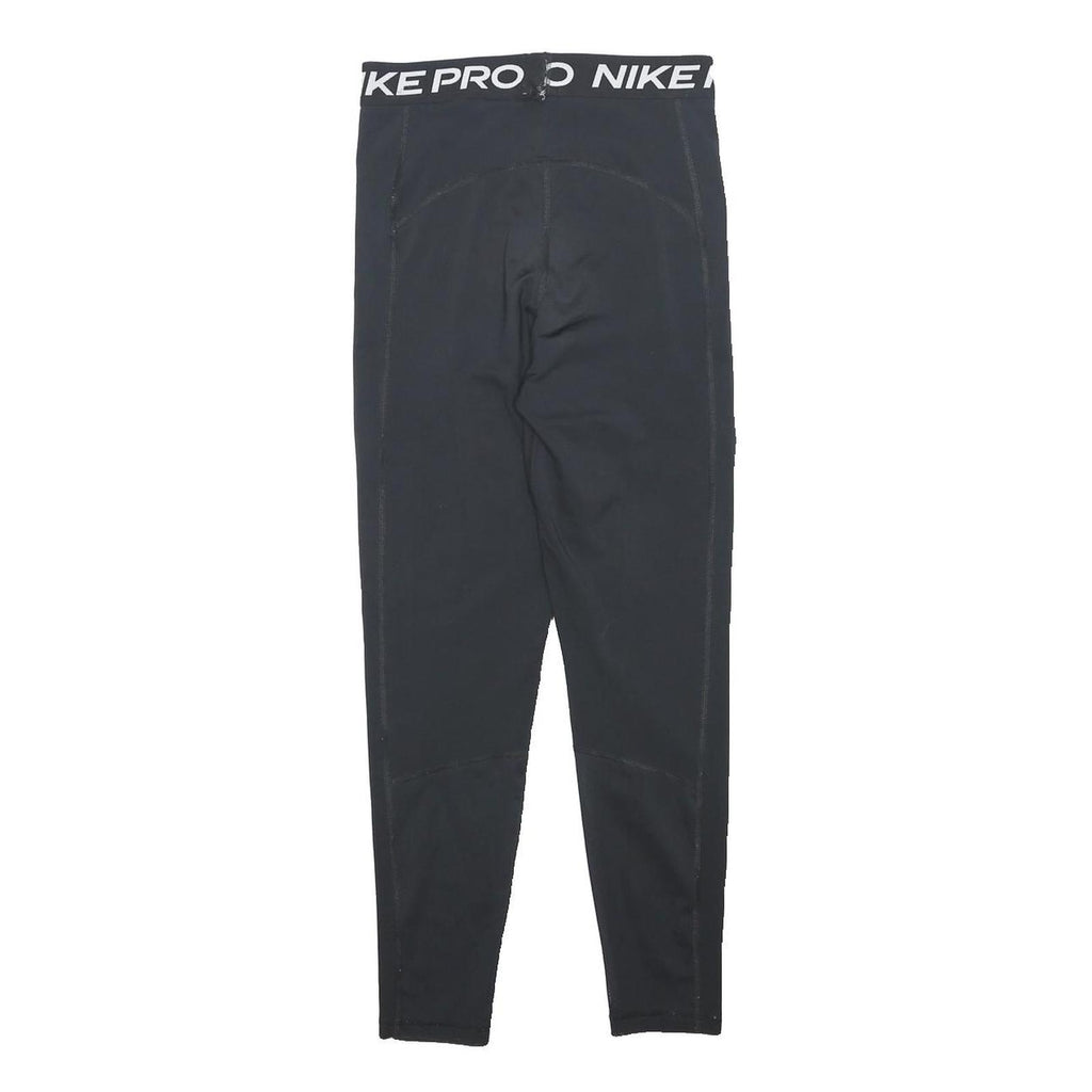 NIKE Womens Leggings Black Slim Tapered S W24 L24 Nike Pro Drawstring Gym Wear