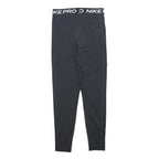 NIKE Womens Leggings Black Slim Tapered S W24 L24 Nike Pro Drawstring Gym Wear
