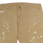 DICKIES Mens Shorts Beige Casual XL W40 Cotton Workwear Paint Splatter
