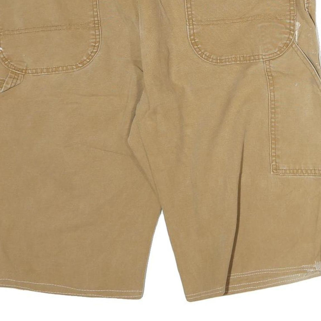 DICKIES Mens Shorts Beige Casual XL W40 Cotton Workwear Paint Splatter