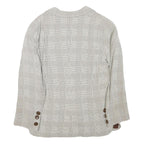 GEORGE REICH Womens Beige & Brown Wool Blend Blazer Jacket M Check Pattern