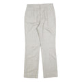 Womens Light Grey Regular Fit Straight Trousers W28 L28 Tailored Classic Zip
