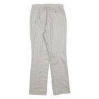 Womens Light Grey Regular Fit Straight Trousers W28 L28 Tailored Classic Zip