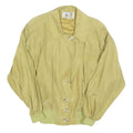 THE LEGEND Womens Beige Silk Jacket S Woven Button Closure Relaxed Fit