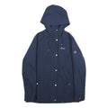 JACK WOLFSKIN Womens Navy Blue Outdoor Jacket UK 6 Polyester Zip Hooded Plain
