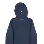 JACK WOLFSKIN Womens Navy Blue Outdoor Jacket UK 6 Polyester Zip Hooded Plain