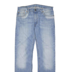 LEVI'S 501 Mens Jeans Blue Regular Straight Denim Light W38 L36 Classic Button
