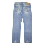LEVI'S 501 Mens Jeans Blue Regular Straight Denim Light W38 L36 Classic Button