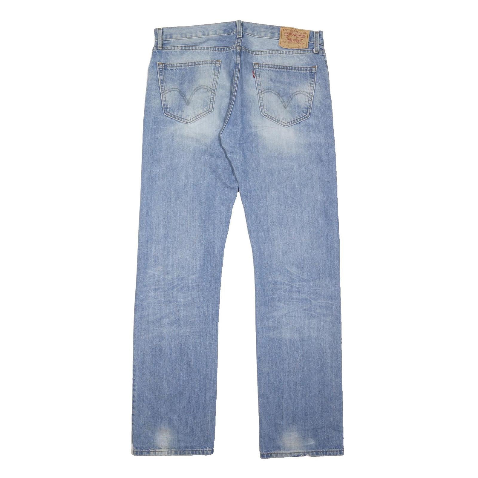 LEVI'S 501 Mens Jeans Blue Regular Straight Denim Light W38 L36 Classic Button