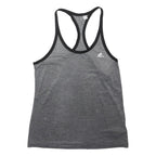 ADIDAS Womens Grey & Black Sports Vest Sleeveless M Climalite Active Gym