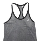 ADIDAS Womens Grey & Black Sports Vest Sleeveless M Climalite Active Gym