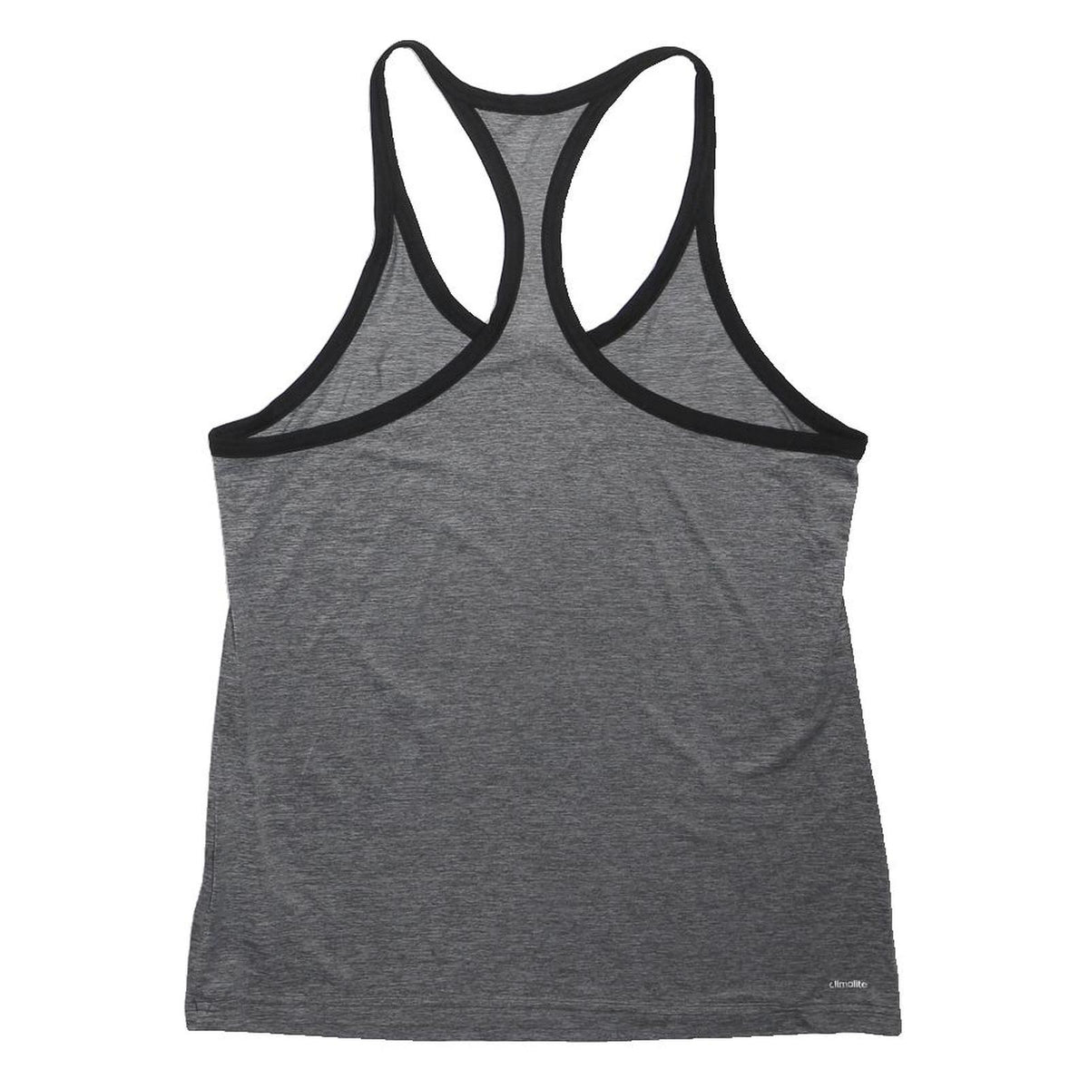ADIDAS Womens Grey & Black Sports Vest Sleeveless M Climalite Active Gym