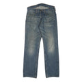 LEVI'S 505 Mens Jeans Blue Regular Straight Denim Medium W30 L30 Classic Fit Zip