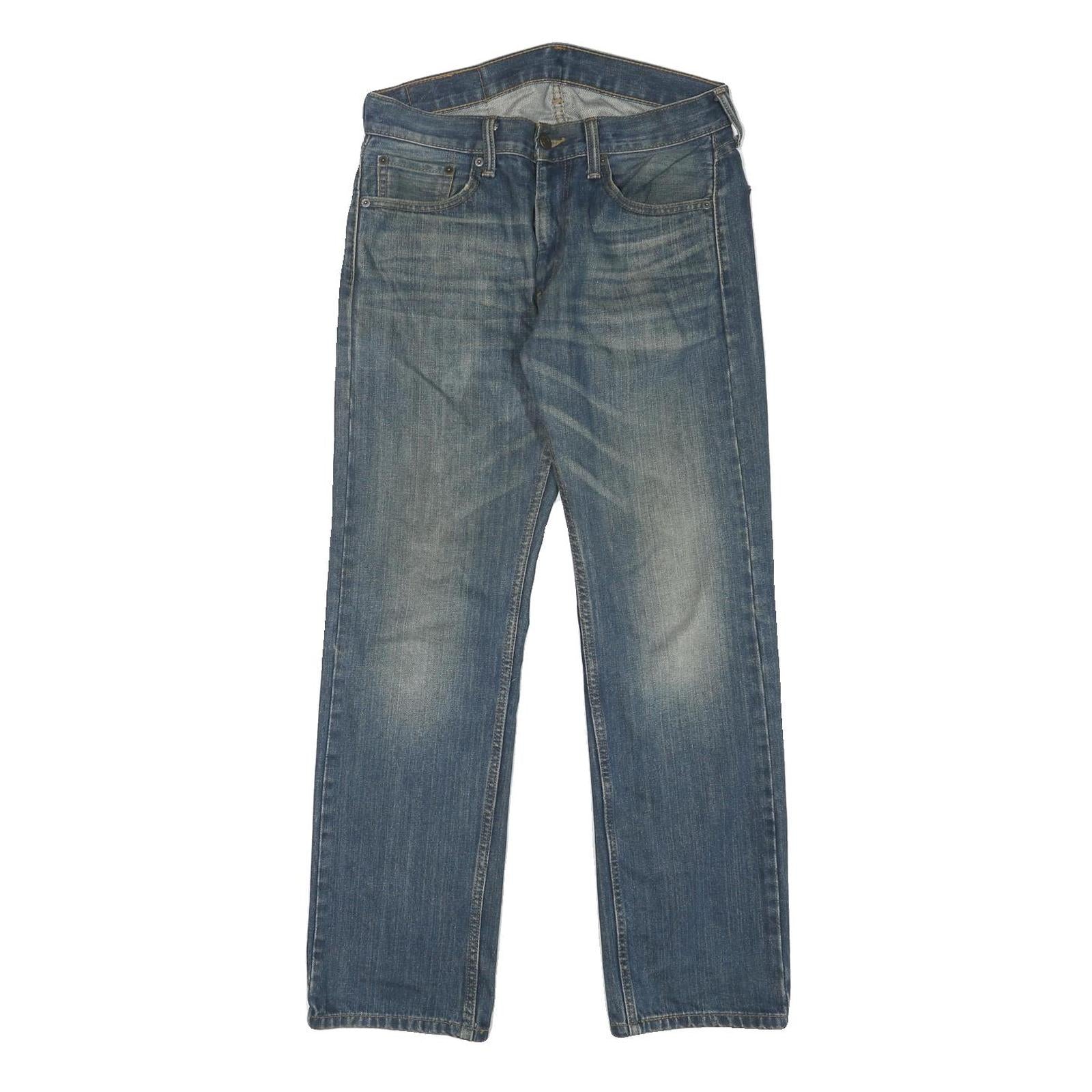 LEVI'S 505 Mens Jeans Blue Regular Straight Denim Medium W30 L30 Classic Fit Zip