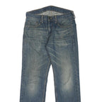 LEVI'S 505 Mens Jeans Blue Regular Straight Denim Medium W30 L30 Classic Fit Zip