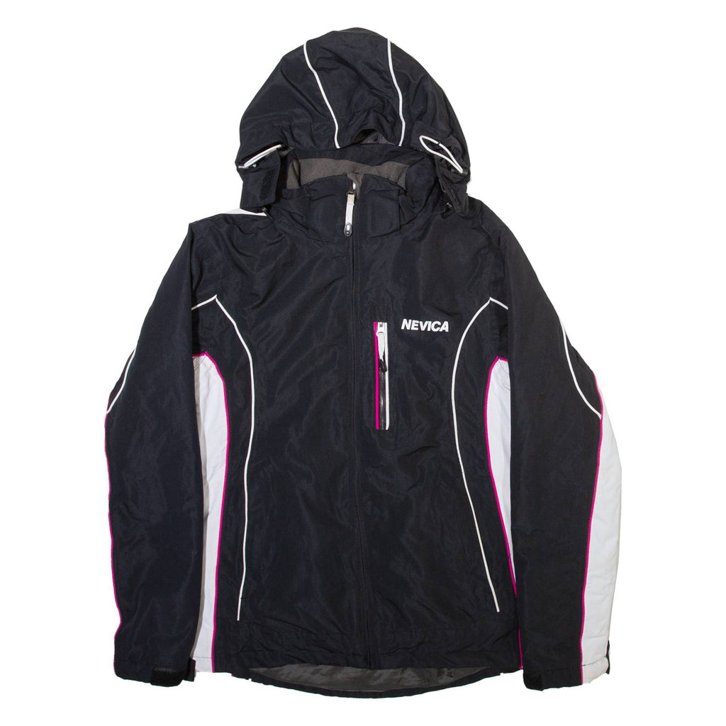 NEVICA Womens Rain Jacket Black Hooded UK 8