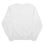 GUESS Mens White & Red Logo Crew Neck S Cotton Blend Sweatshirt Pullover