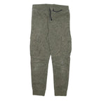 H&M Womens Cotton Blend Green Relaxed Cargo Trousers W28 L25 Drawstring