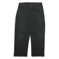 DICKIES Mens Jeans Black Relaxed Straight Denim Medium W30 L24 Workwear Pants