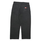 DICKIES Mens Jeans Black Relaxed Straight Denim Medium W30 L24 Workwear Pants