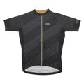 GORE Mens Black & Gold Cycling T-Shirt L Short Sleeve Zip Up Breathable