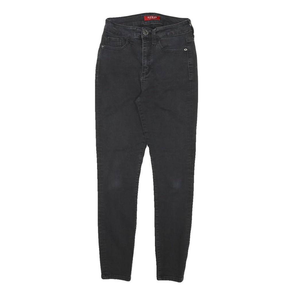 GUESS Womens Slim Fit Black Denim Skinny Jeans Cotton Blend Zip W22 L25