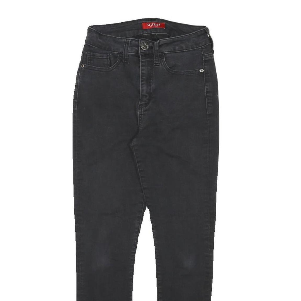 GUESS Womens Slim Fit Black Denim Skinny Jeans Cotton Blend Zip W22 L25