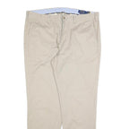 POLO RALPH LAUREN Mens Regular Fit Beige Cotton Blend Zip Trousers W38 L32