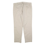 POLO RALPH LAUREN Mens Regular Fit Beige Cotton Blend Zip Trousers W38 L32
